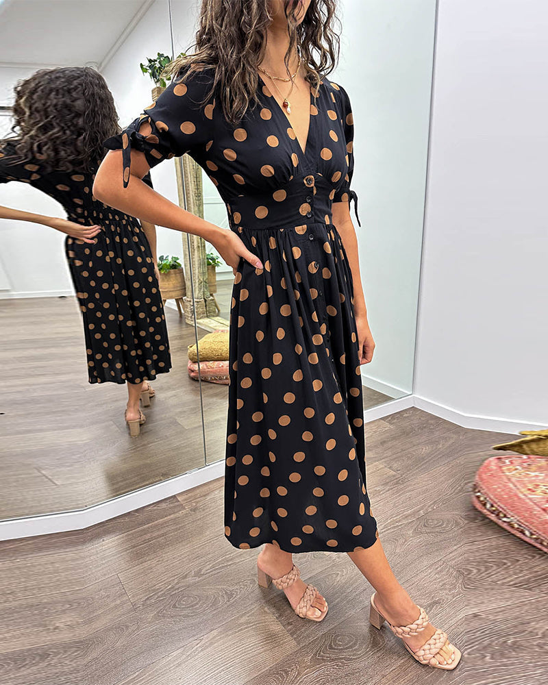 Vestido Elegante de Bolinhas feminino