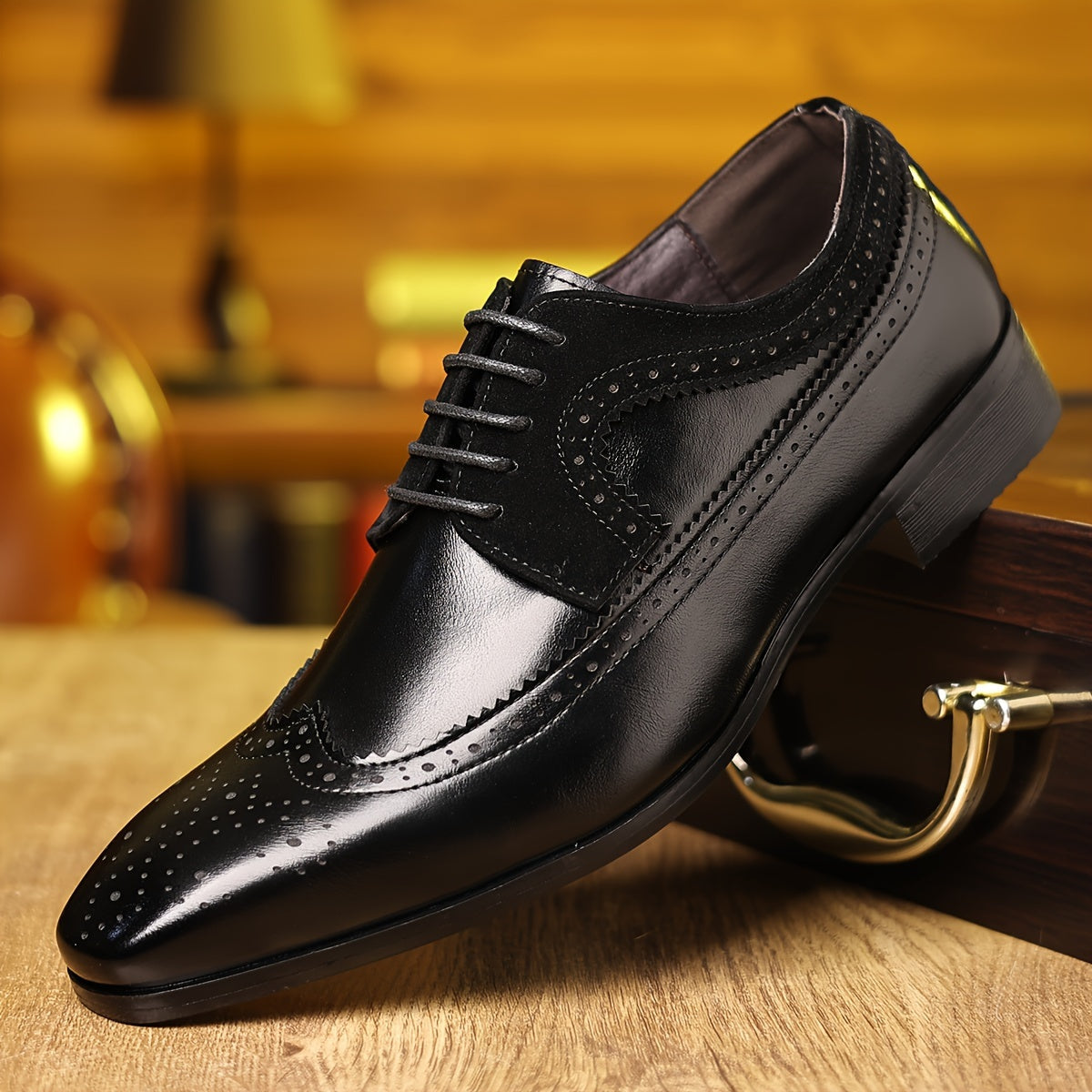 Sapatos Elegantes em Couro masculino