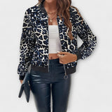 Casaco de Leopardo Elegante feminino