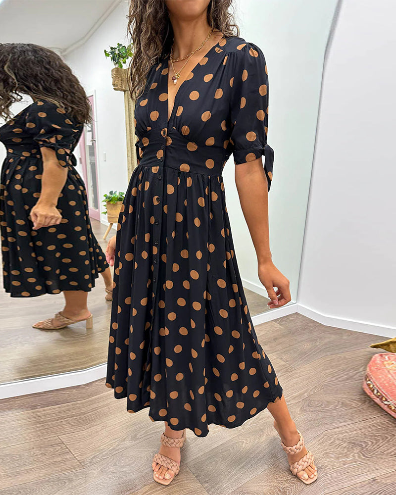 Vestido Elegante de Bolinhas feminino