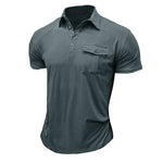 Camisa de algodão com bolsos masculino