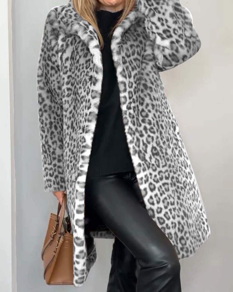 Casaco Comprido Leopardo feminino