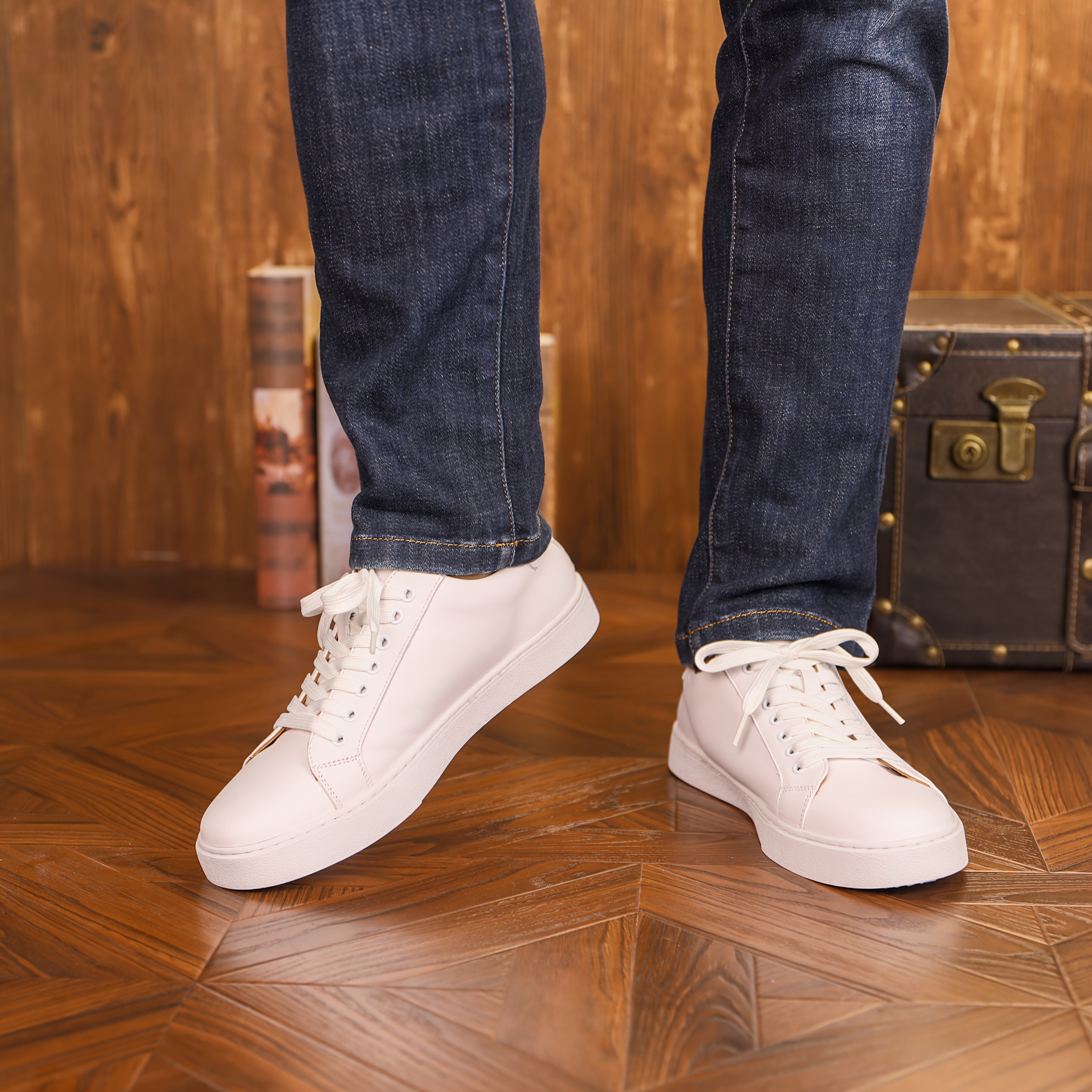 Sapatos Baixos de Couro masculino