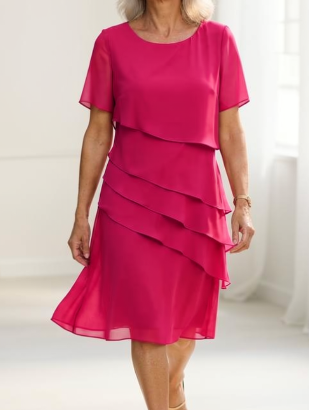 Juliette – Vestido Elegante Fluido com Folhos