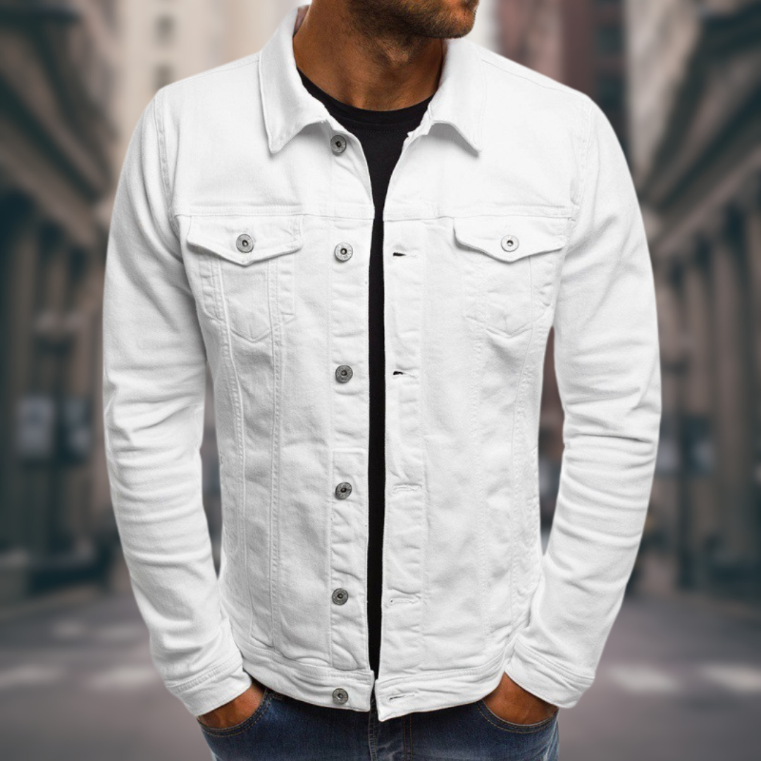Jaqueta de Denim Corte Ajustado masculino