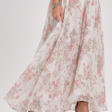 Vestido midi Guinevere floral com saia fluida