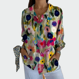Camisa estilosa com estampa floral feminino