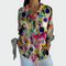 Camisa estilosa com estampa floral feminino