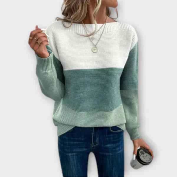 Clara - Suéter Tricolor feminino