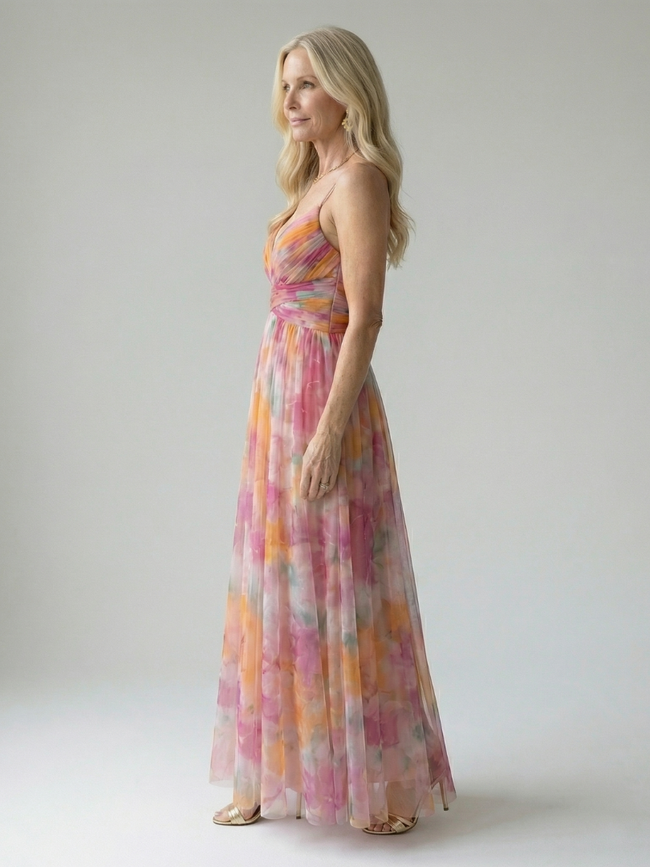 Vestido maxi Isel Elegancia Suave