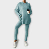 Conjunto casual de duas peças feminino