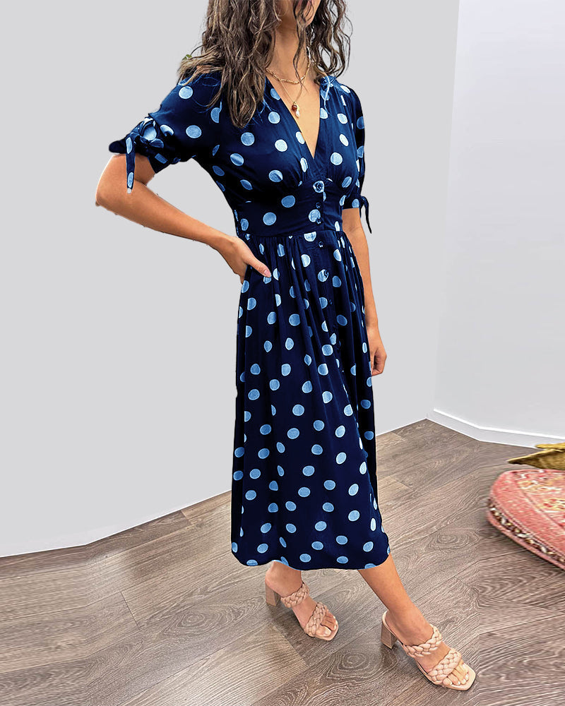 Vestido Elegante de Bolinhas feminino