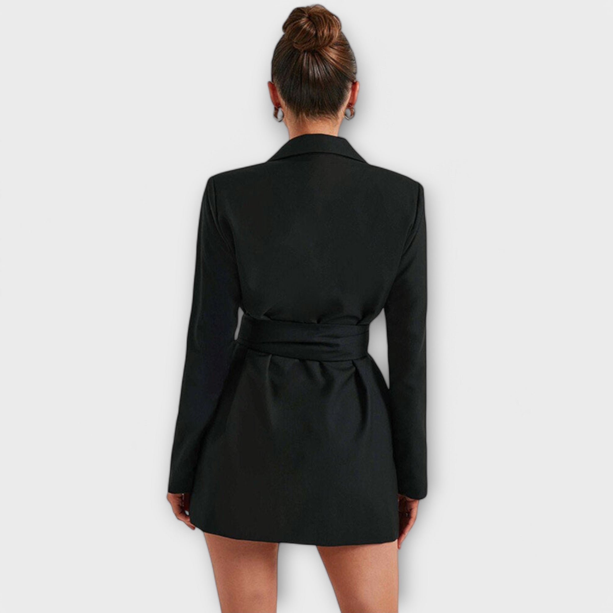 Vestido blazer com decote em V feminino