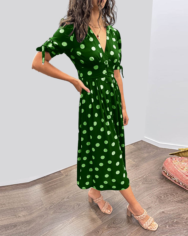 Vestido Elegante de Bolinhas feminino