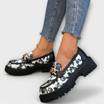 Mocassins retro com estilo feminino