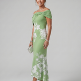 Marta | Vestido Midi com Decote Caído