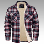 Casaco Trucker Riscas Fleece masculino