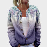 Cardigan Floral de Outono feminino