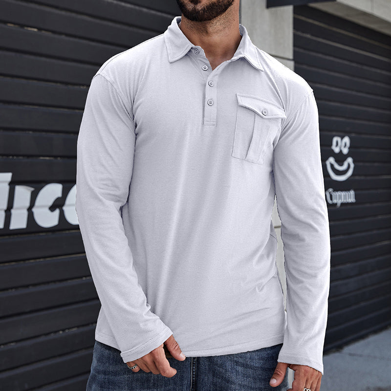 Camisa casual com bolsos masculino