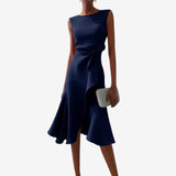 Eliana | Vestido Midi com Corte Assimétrico