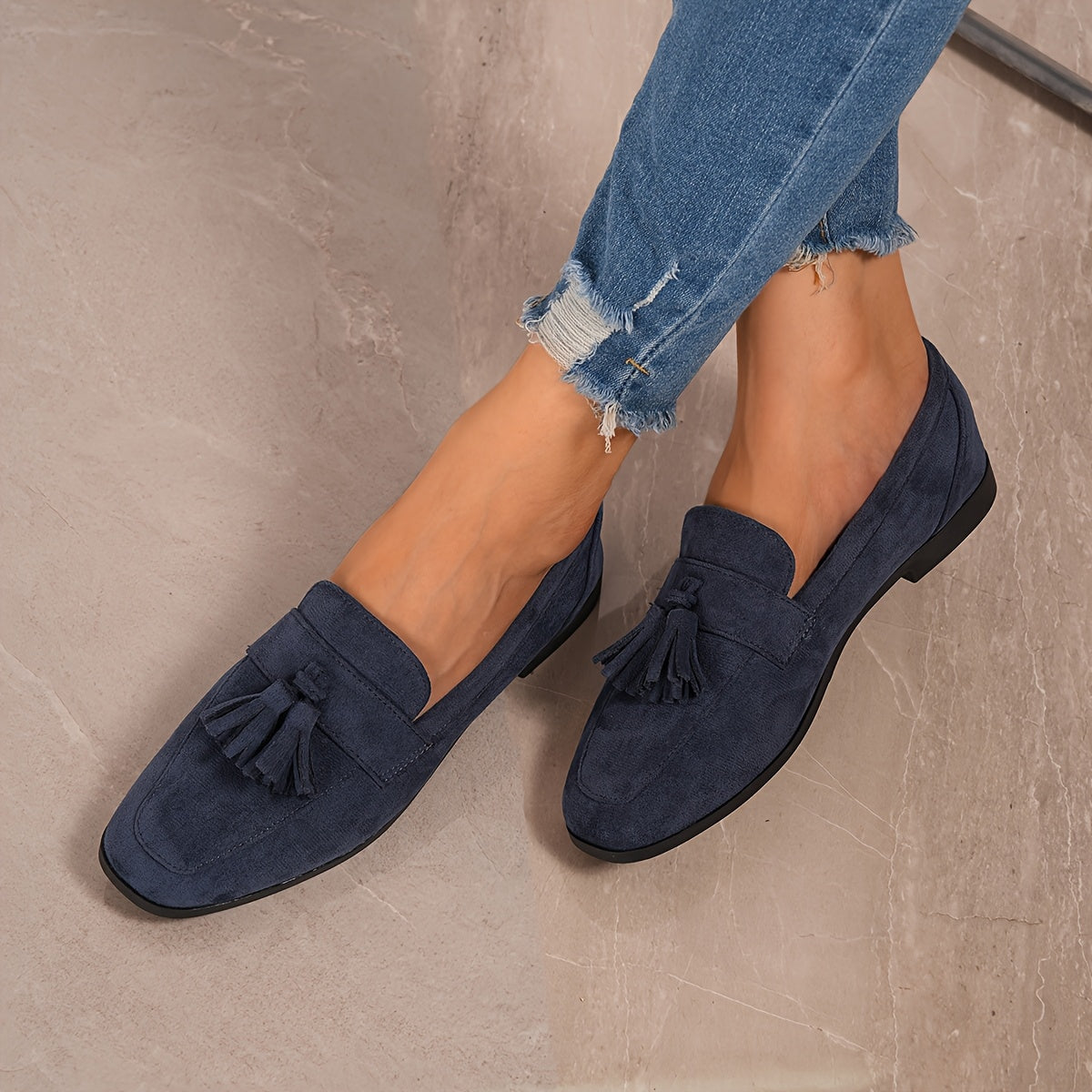 Mocassins Eliane -  com apoio e salto plano