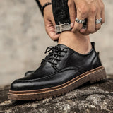Sapatos de Couro Verdadeiro masculino