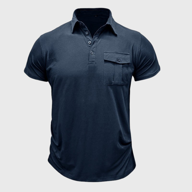 Camisa de algodão com bolsos masculino