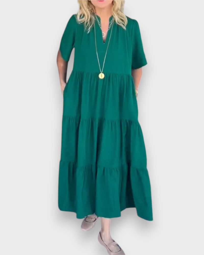 Vestido Maxi com Movimento feminino