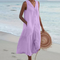 Vestido com Decote em V feminino