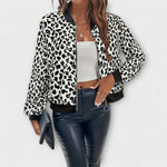 Casaco de Leopardo Elegante feminino