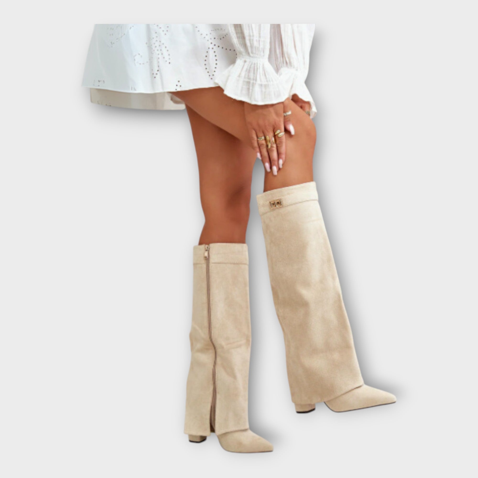 Botas Altas com Design Elegante feminino
