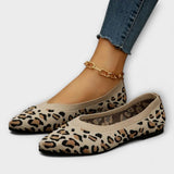 Sabrinas de renda com estampado de leopardo feminino