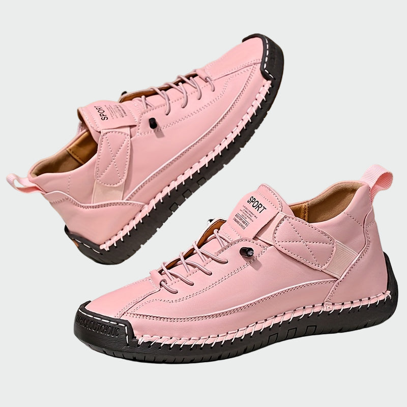 Botas de couro ortopédicas de cano curto feminino