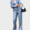 Conjunto de casaco e calças feminino