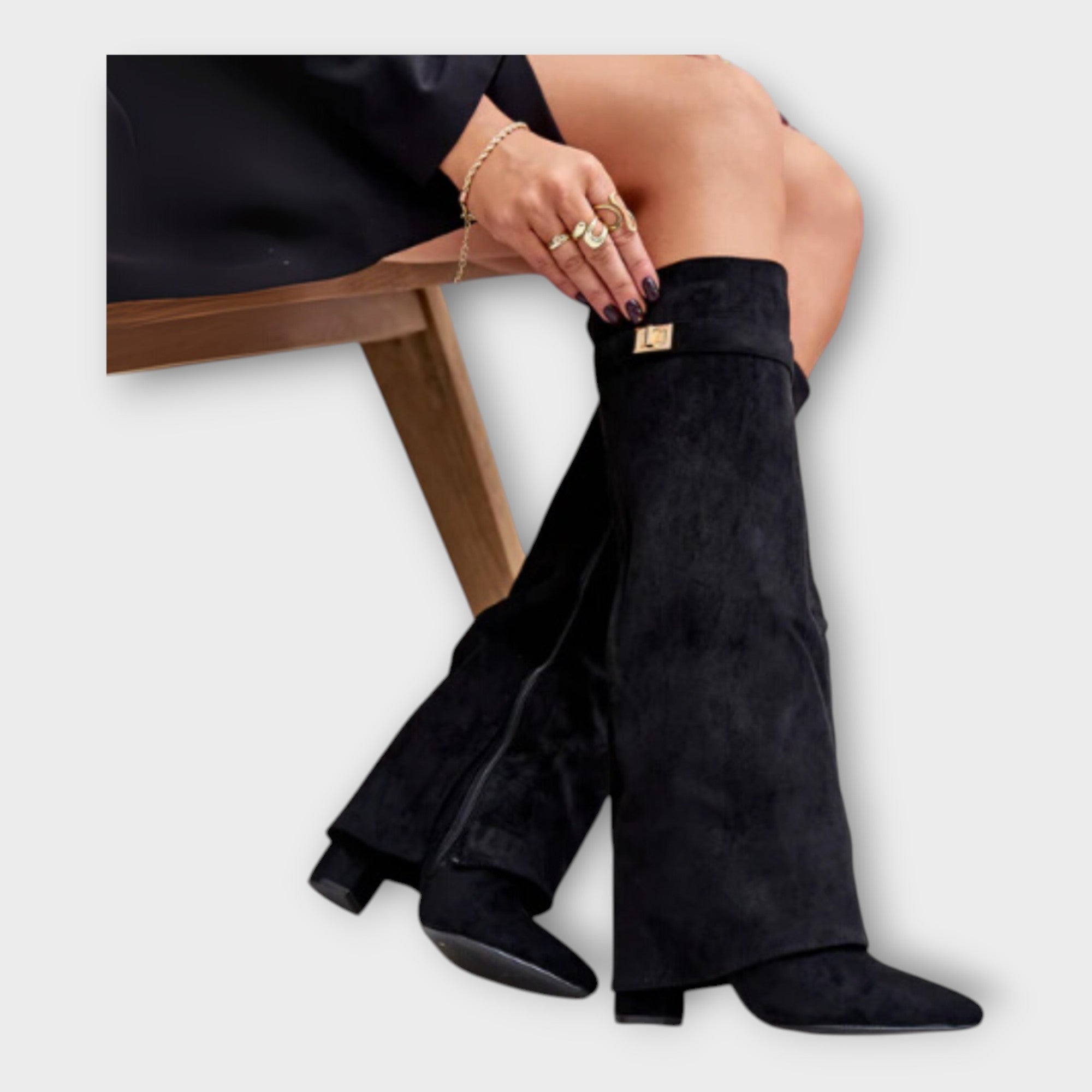Botas Altas com Design Elegante feminino