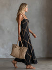 Marcella | Vestido maxi de padrão geométrico