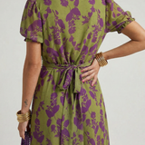 Vestido midi Virel floral descontraído