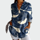 Camisa estilosa com estampa floral feminino