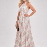Vestido midi Guinevere floral com saia fluida