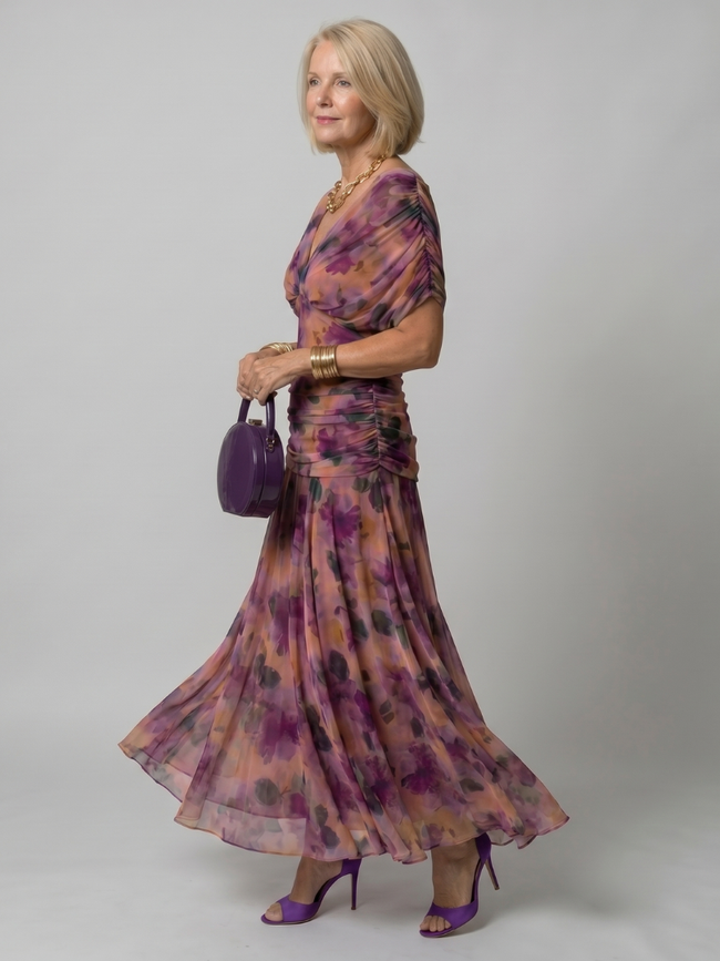 Susy - Vestido midi fluido