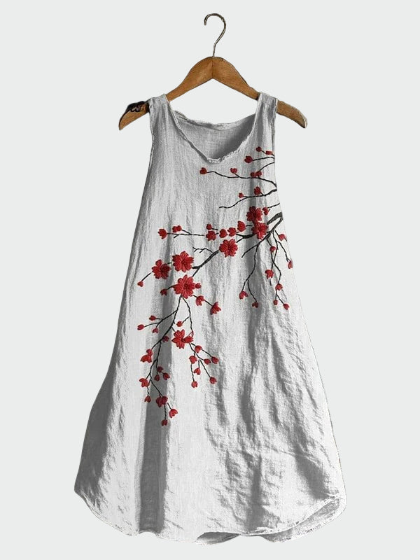 Vestido com Estampa de Cerejeiras feminino
