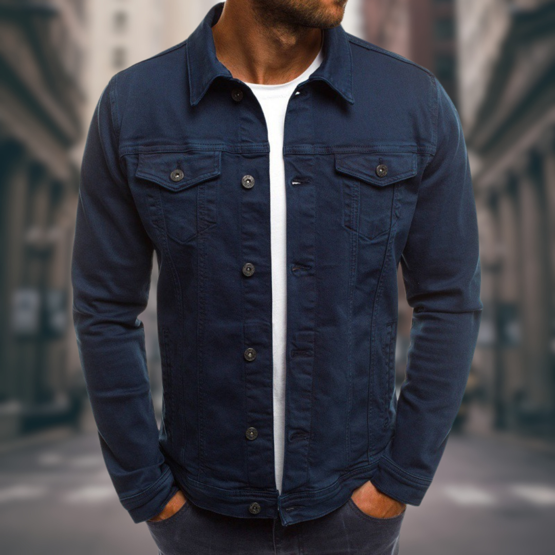 Jaqueta de Denim Corte Ajustado masculino