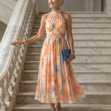 Vestido midi Elin halter suave