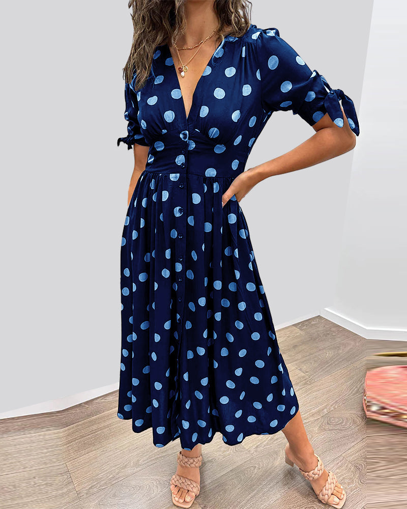 Vestido Elegante de Bolinhas feminino