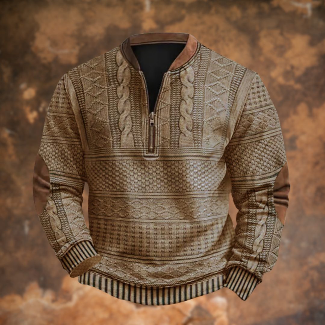 João - Pullover de malha com fecho masculino