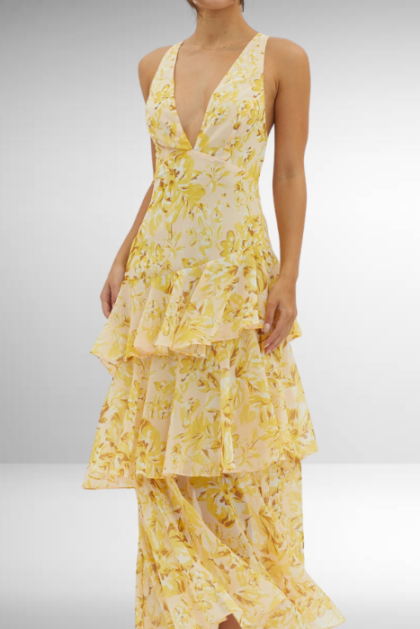 Vestido Maxi Elegante Verão feminino