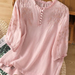 Blusa de Algodão e Linho feminino