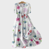 Vestido com Flores de Primavera feminino