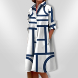 Vestido Midi Geométrico feminino