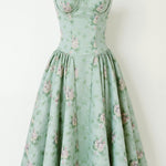 Vestido midi corpete estruturado feminino
